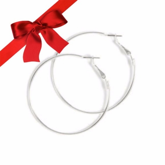 Sterling Silver Jewelry - NEW! 2" Silver Hoop Earrings